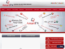 Tablet Screenshot of amarifx.com